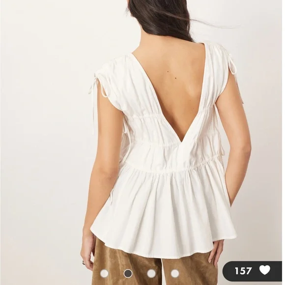 ARRANGE ruched top with drawstring detail - Picture 2 of 10